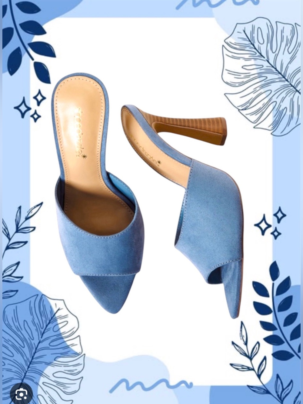 JustFab Mira Heeled Open-Toe Mules